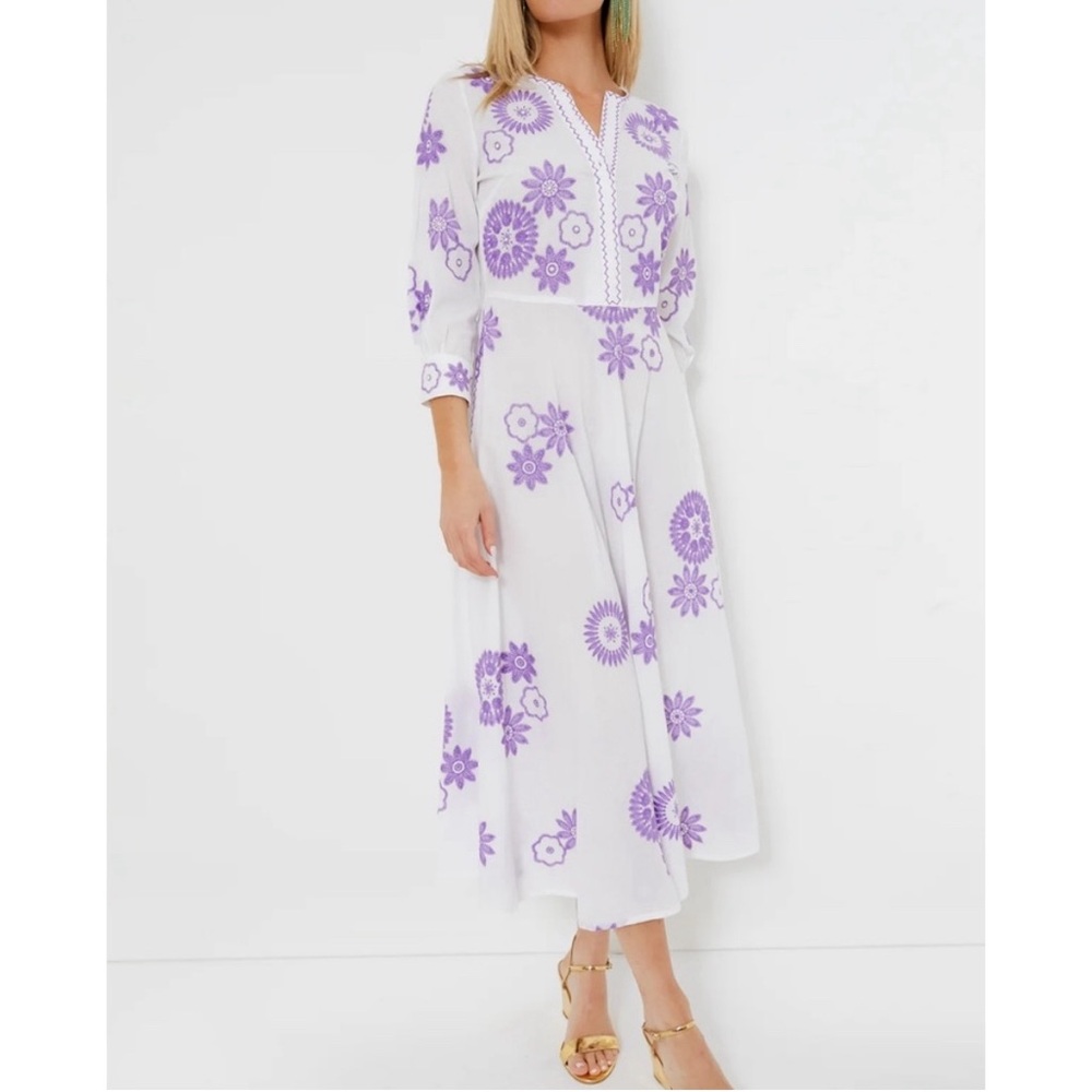 NIMO WITH LOVE White and Purple Azurite Dress NEW - Picture 2 of 12